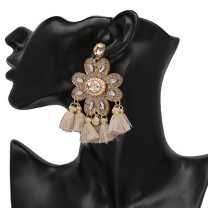 Nude Tassel Drop Earrings